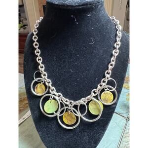 Artisan Shell Statement Necklace Modernist Organic Coastal Jewelry Art Girl Chic